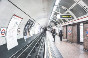 A tube station on the London Underground